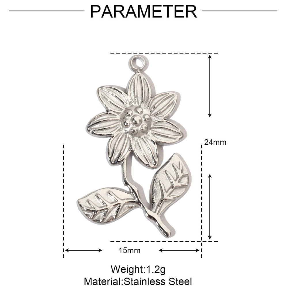 6pcs/pack Hummingbird Flower Stainless Steel Diy Charms Women Evil Eye Lobster Earring Necklace Making Conch Clover Snake Pendant