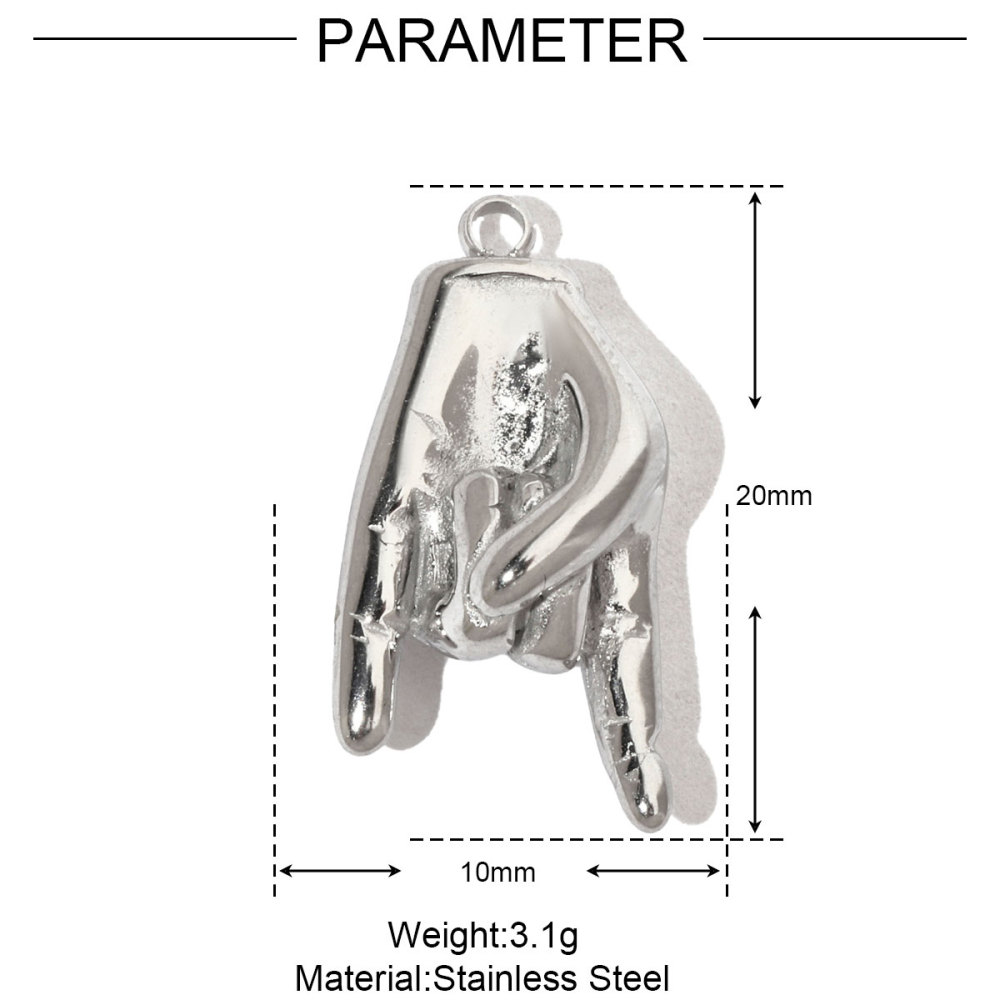 6pcs/pack Hummingbird Flower Stainless Steel Diy Charms Women Evil Eye Lobster Earring Necklace Making Conch Clover Snake Pendant