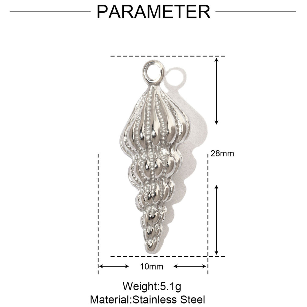 6pcs/pack Hummingbird Flower Stainless Steel Diy Charms Women Evil Eye Lobster Earring Necklace Making Conch Clover Snake Pendant