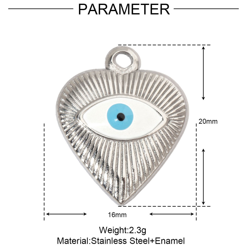 6pcs/pack Hummingbird Flower Stainless Steel Diy Charms Women Evil Eye Lobster Earring Necklace Making Conch Clover Snake Pendant