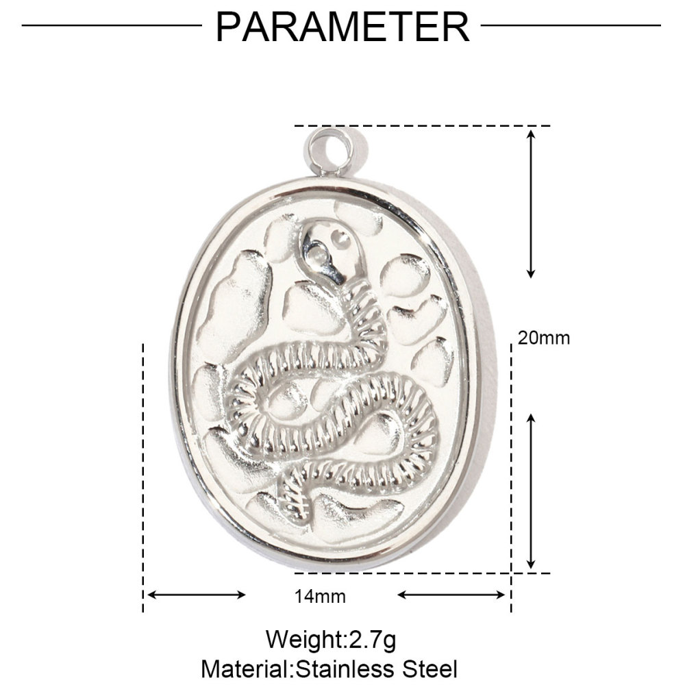 6pcs/pack Hummingbird Flower Stainless Steel Diy Charms Women Evil Eye Lobster Earring Necklace Making Conch Clover Snake Pendant