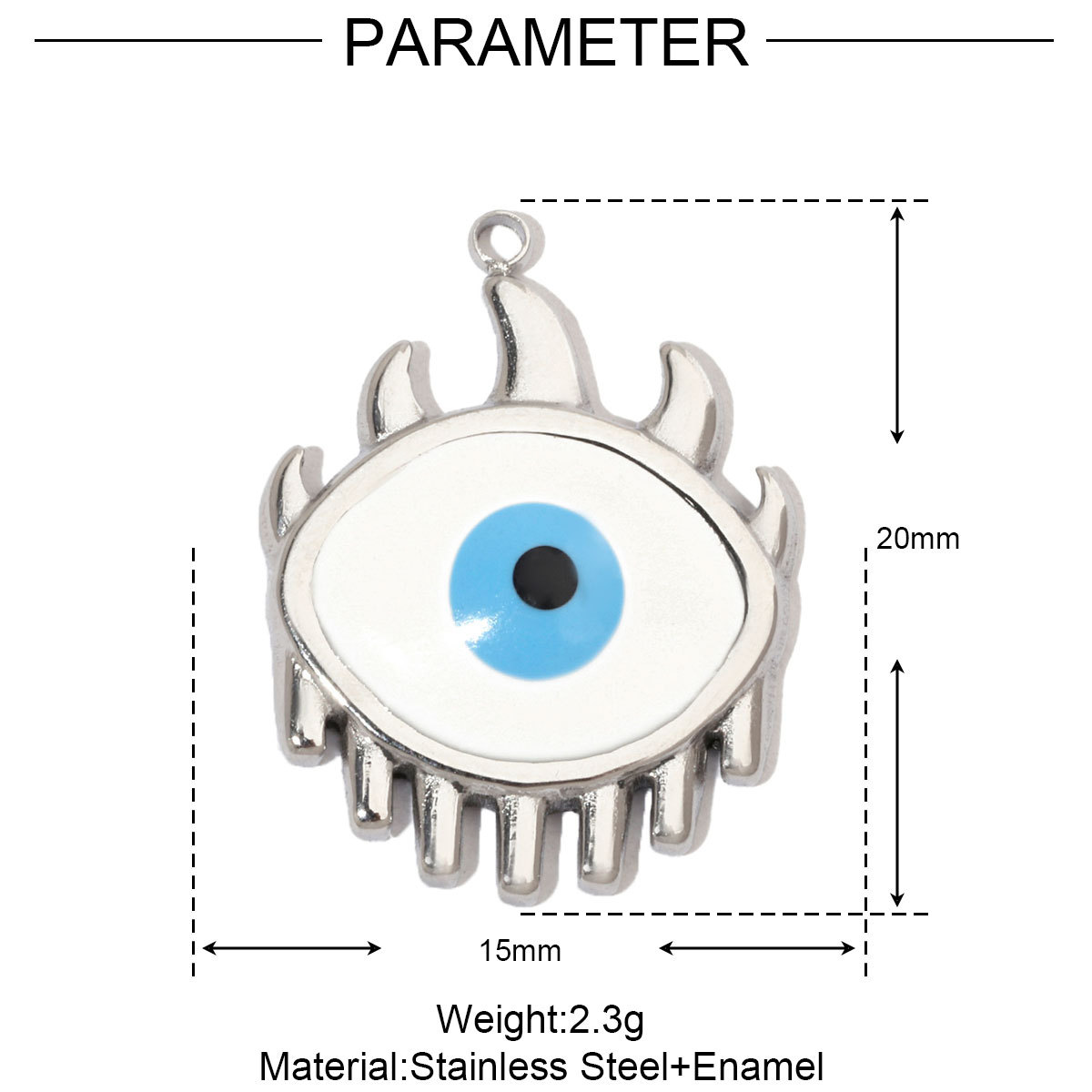 6pcs/pack Hummingbird Flower Stainless Steel Diy Charms Women Evil Eye Lobster Earring Necklace Making Conch Clover Snake Pendant