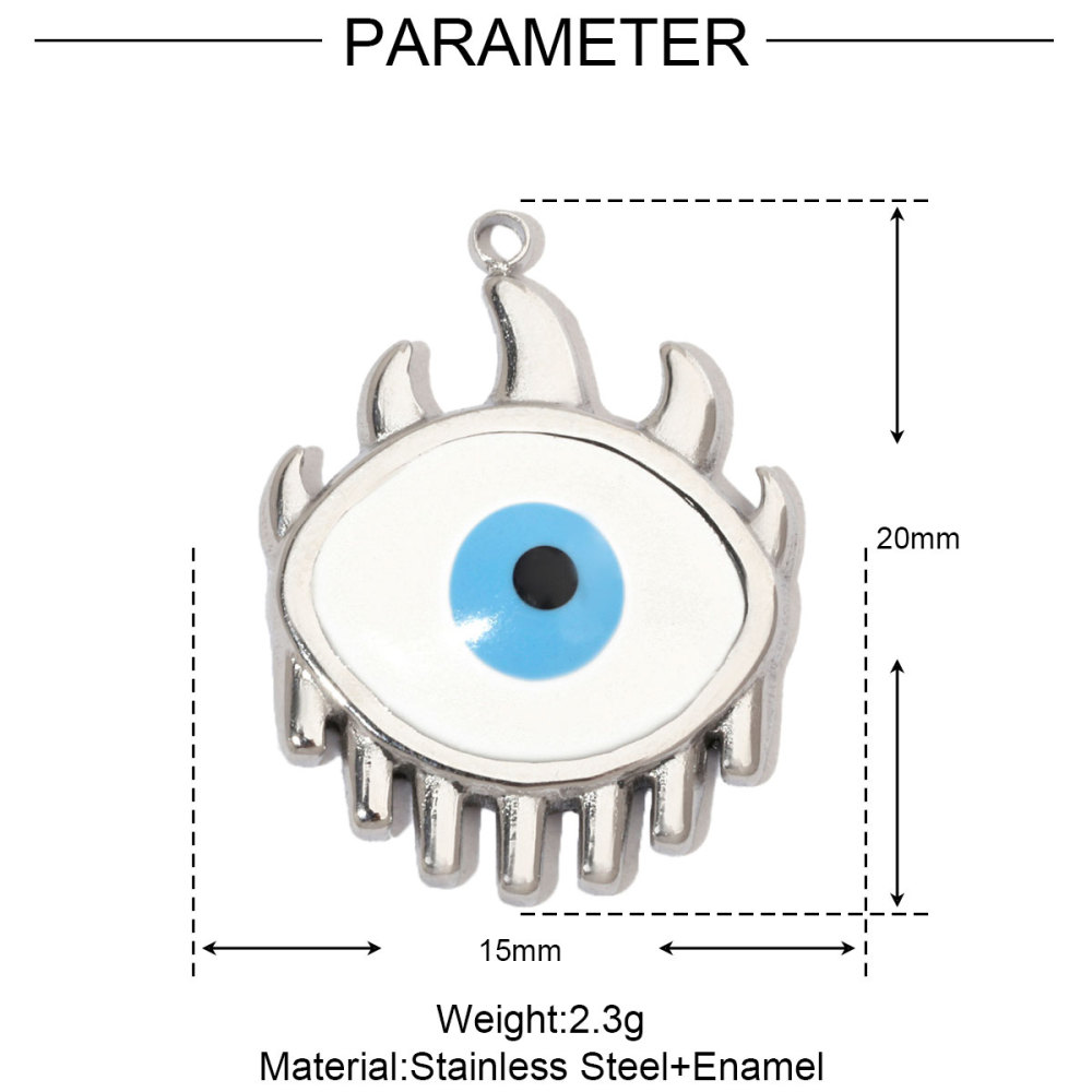 6pcs/pack Hummingbird Flower Stainless Steel Diy Charms Women Evil Eye Lobster Earring Necklace Making Conch Clover Snake Pendant