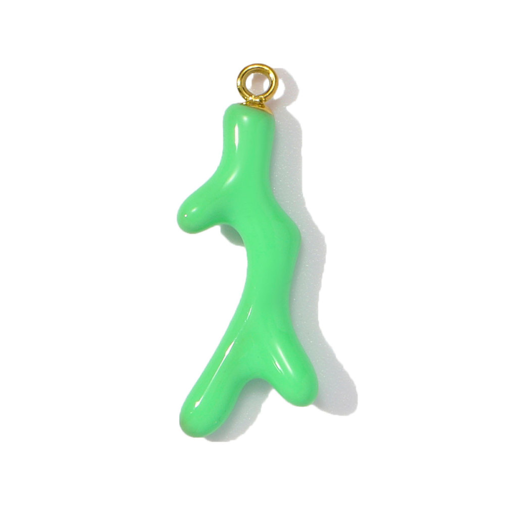6pcs/pack Stainless Steel Enamel Coral Diy Earring Charms Woman Conch Shell Necklace Pendants Colorful Jewelry Wholesale