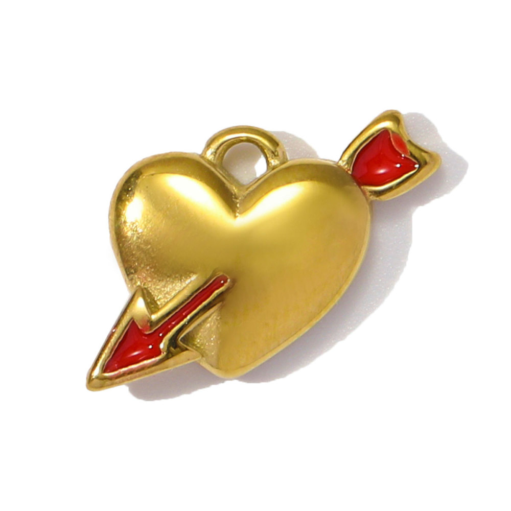 6pcs/pack Stainless Steel Enamel Plam Sun Diy Charms Woman Rainbow Flip Flops Necklace Pendants Fish Heart Jewelry Wholesale