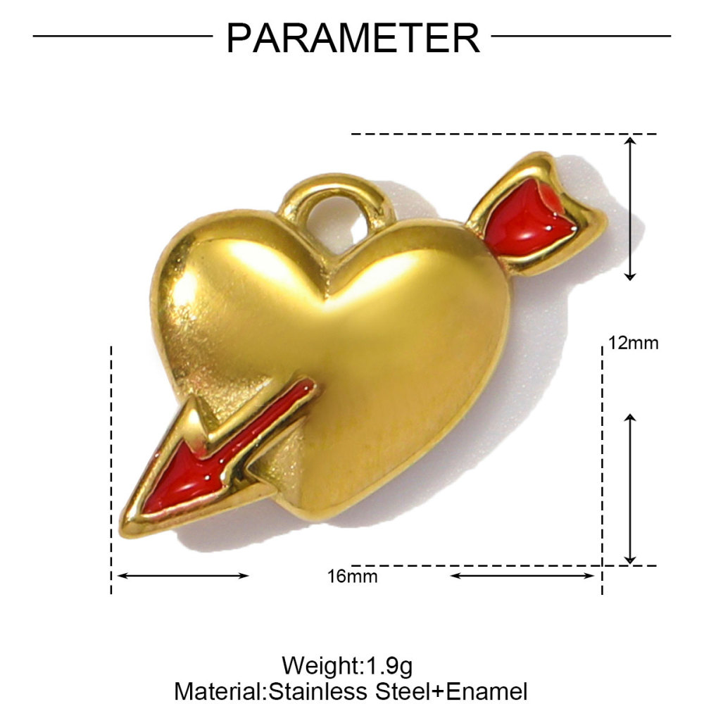6pcs/pack Stainless Steel Enamel Plam Sun Diy Charms Woman Rainbow Flip Flops Necklace Pendants Fish Heart Jewelry Wholesale