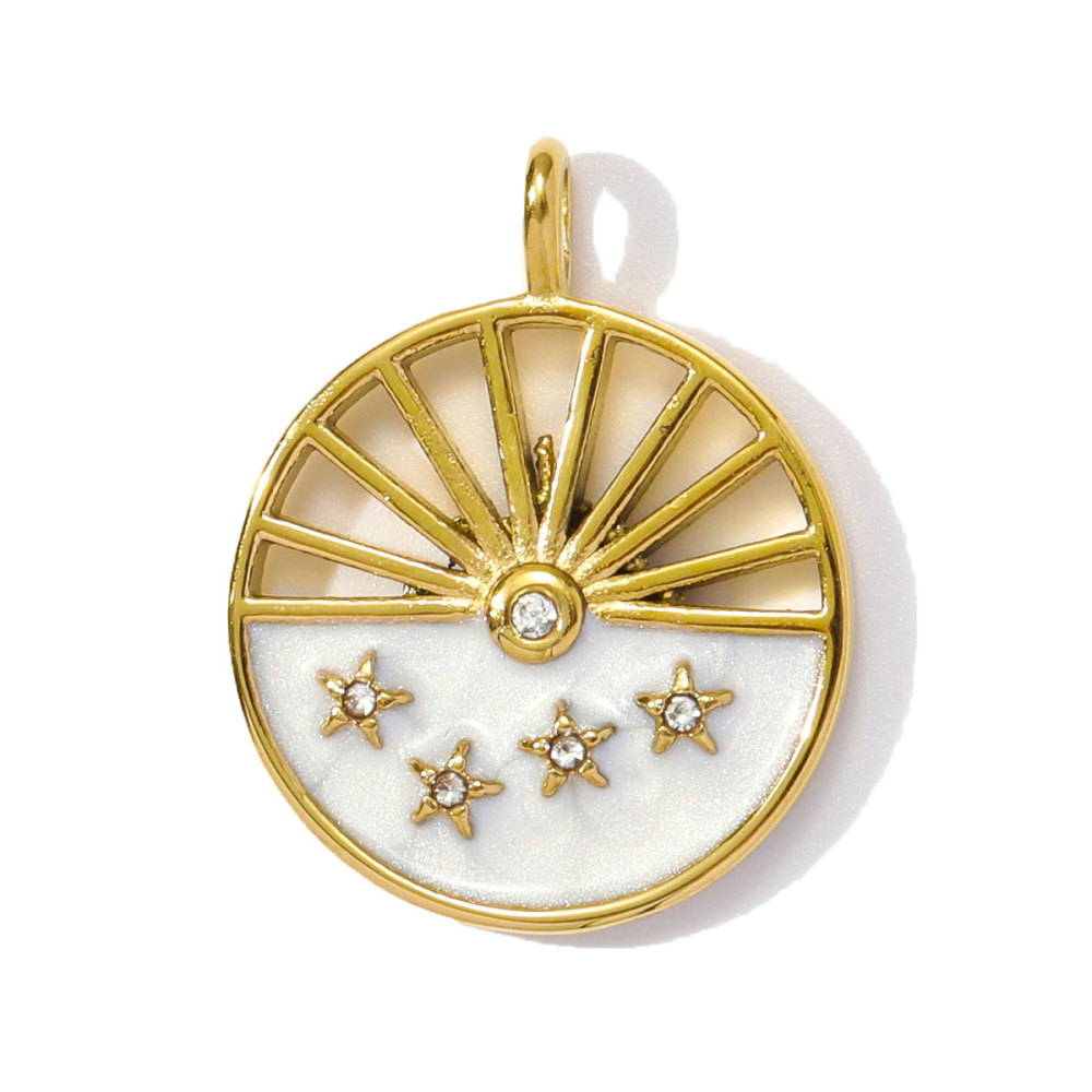6pcs/pack Stainless Steel Enamel Evil Eye Whaterdrop Diy Charms Woman Chilli Heart Angel Necklace Pendants Lollipop Jewelry Wholesale