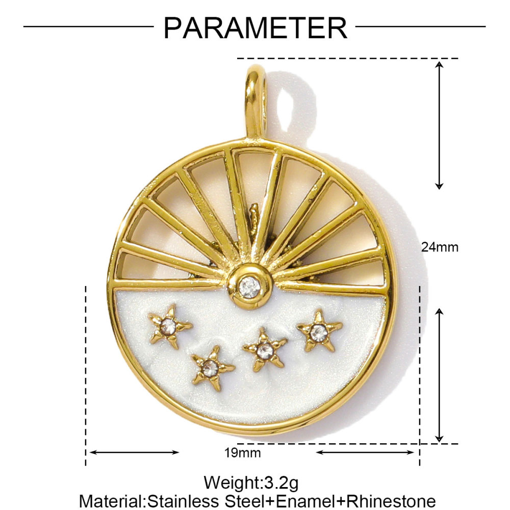 6pcs/pack Stainless Steel Enamel Evil Eye Whaterdrop Diy Charms Woman Chilli Heart Angel Necklace Pendants Lollipop Jewelry Wholesale