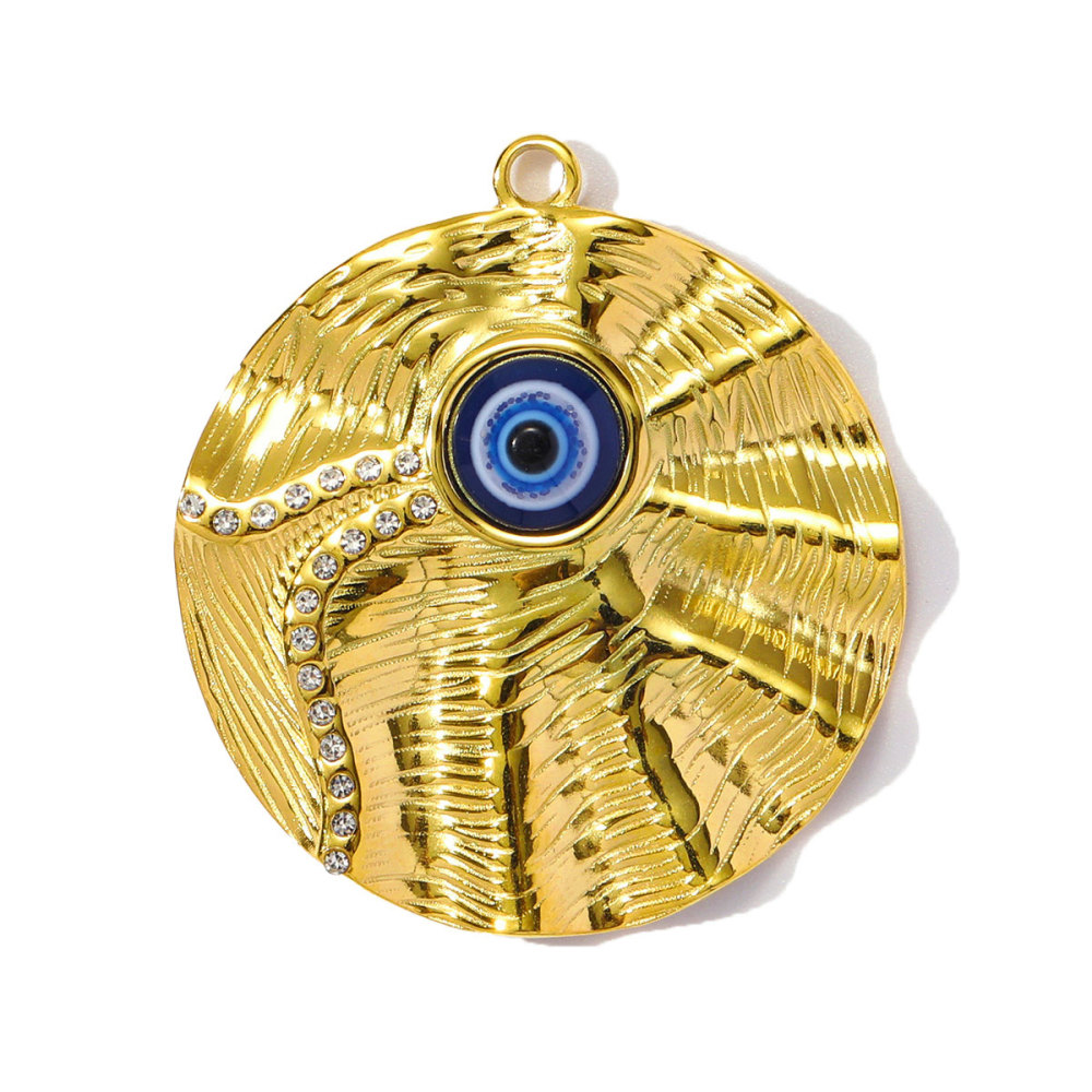 6pcs/pack Wholesale Stainless Steel Enamel Heart Evil Eye Diy Earring Charms Square Butterfly Necklace Pendants Sea Anemone Jewelry