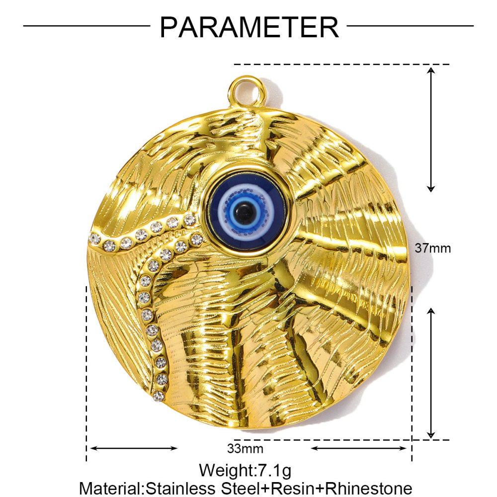 6pcs/pack Wholesale Stainless Steel Enamel Heart Evil Eye Diy Earring Charms Square Butterfly Necklace Pendants Sea Anemone Jewelry