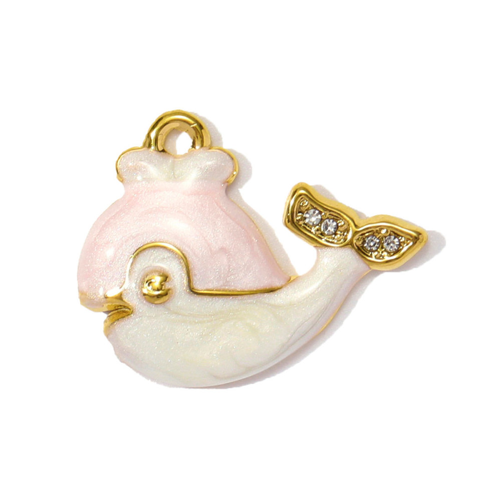 6pcs/pack Wholesale Stainless Steel Natural Stone Anemone Starfish Diy Charms Dolphin Conch Necklace Pendants Butterfly Jewelry