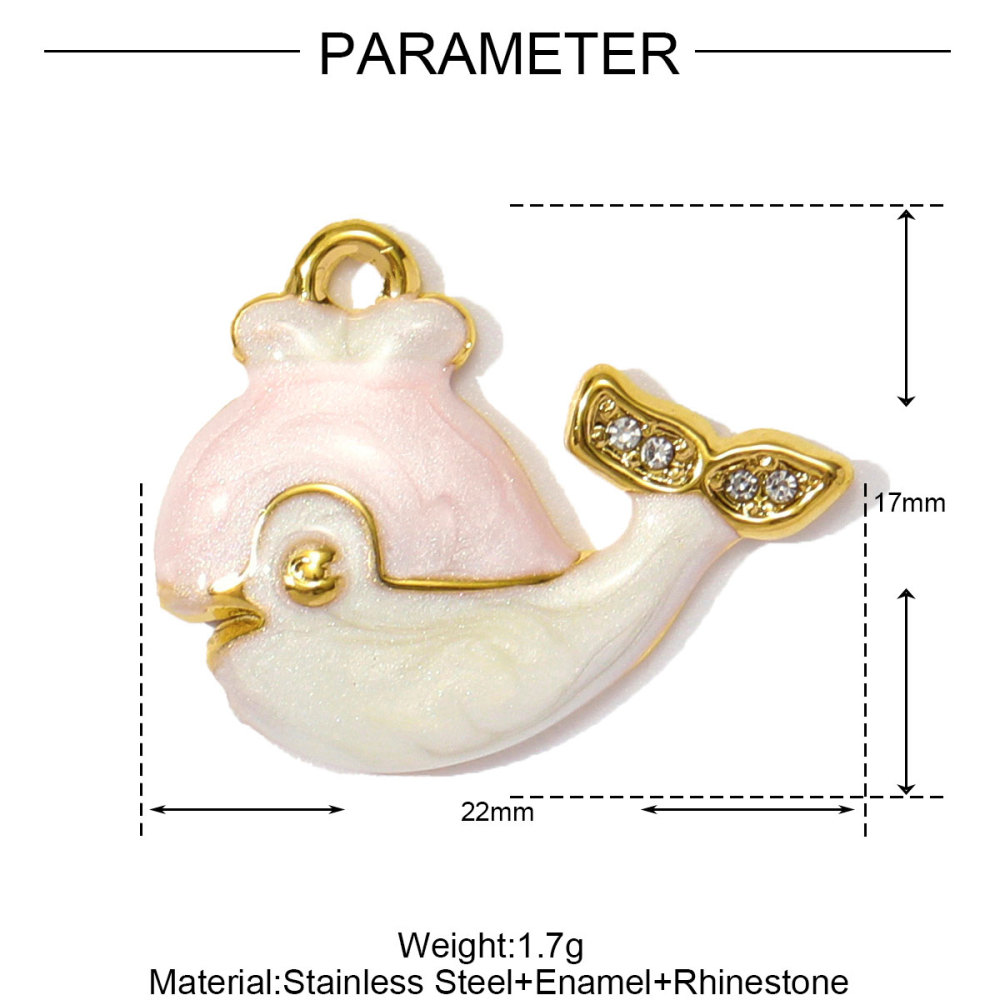 6pcs/pack Wholesale Stainless Steel Natural Stone Anemone Starfish Diy Charms Dolphin Conch Necklace Pendants Butterfly Jewelry