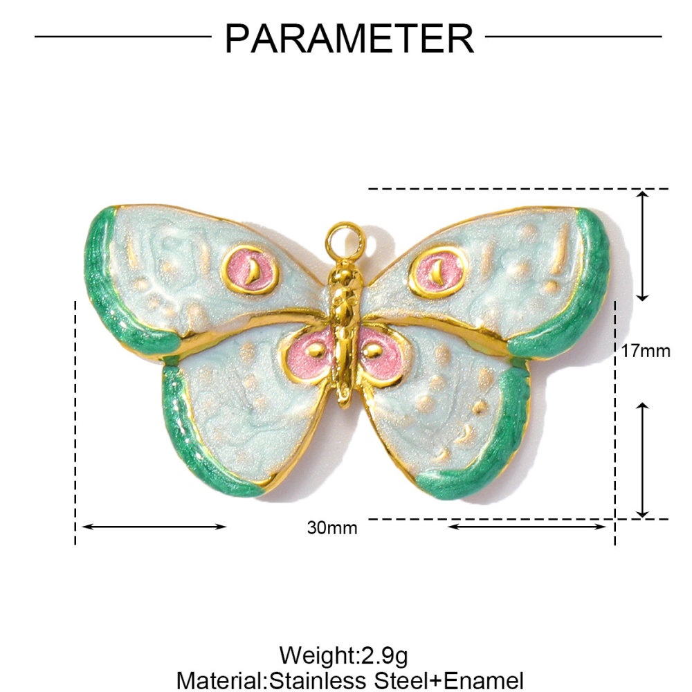 6pcs/pack Wholesale Stainless Steel Natural Stone Anemone Starfish Diy Charms Dolphin Conch Necklace Pendants Butterfly Jewelry