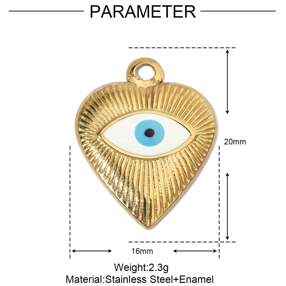 6pcs/pack Conch Heart Mom Stainless Steel Diy Charms Women Evil Eye Clover Earring Necklace Making Elephant Jewelry Pendant