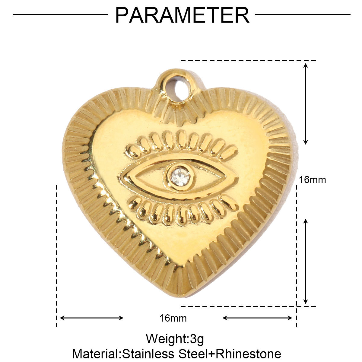6pcs/pack Conch Heart Mom Stainless Steel Diy Charms Women Evil Eye Clover Earring Necklace Making Elephant Jewelry Pendant