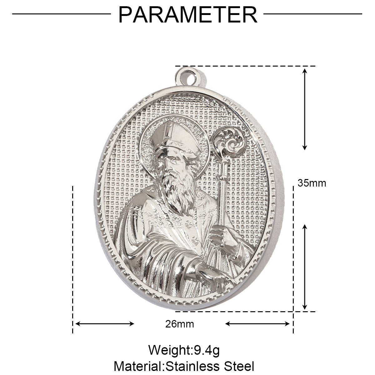 6pcs/pack Religious Jesus Stainless Steel Diy Charms Men God Cross Earring Necklace Making The Virgin Mary Jewelry Pendant