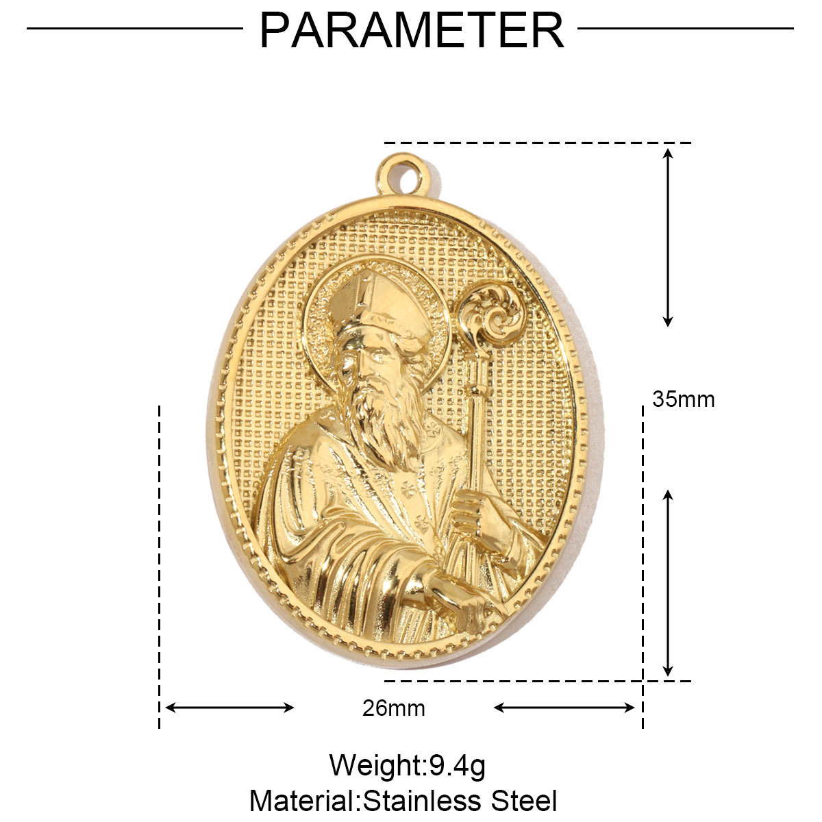 6pcs/pack Religious Jesus Stainless Steel Diy Charms Men God Cross Earring Necklace Making The Virgin Mary Jewelry Pendant