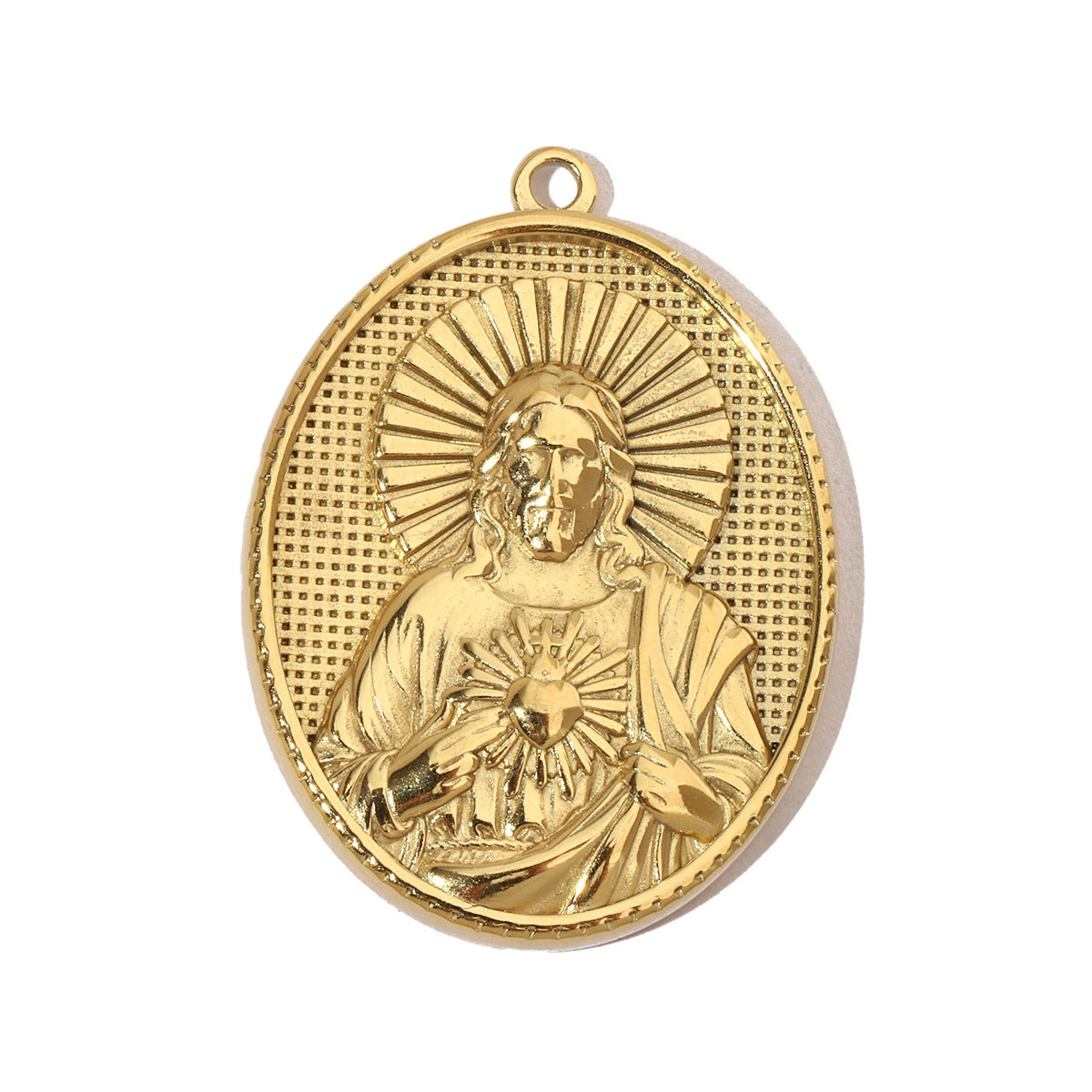 6pcs/pack Religious Jesus Stainless Steel Diy Charms Men God Cross Earring Necklace Making The Virgin Mary Jewelry Pendant