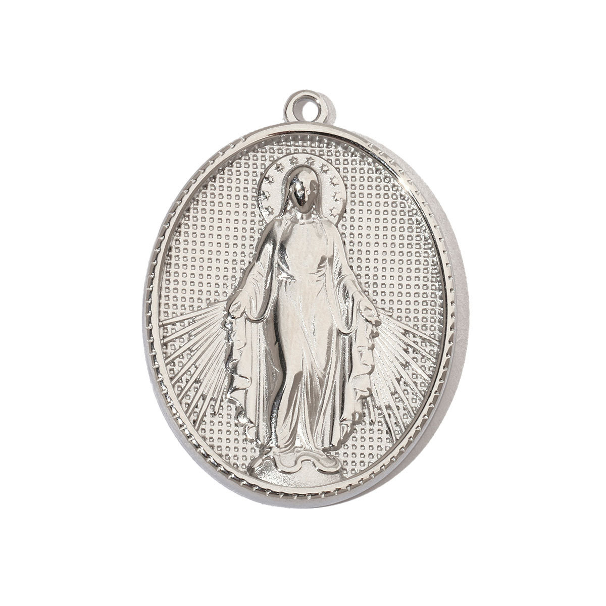 6pcs/pack Religious Jesus Stainless Steel Diy Charms Men God Cross Earring Necklace Making The Virgin Mary Jewelry Pendant