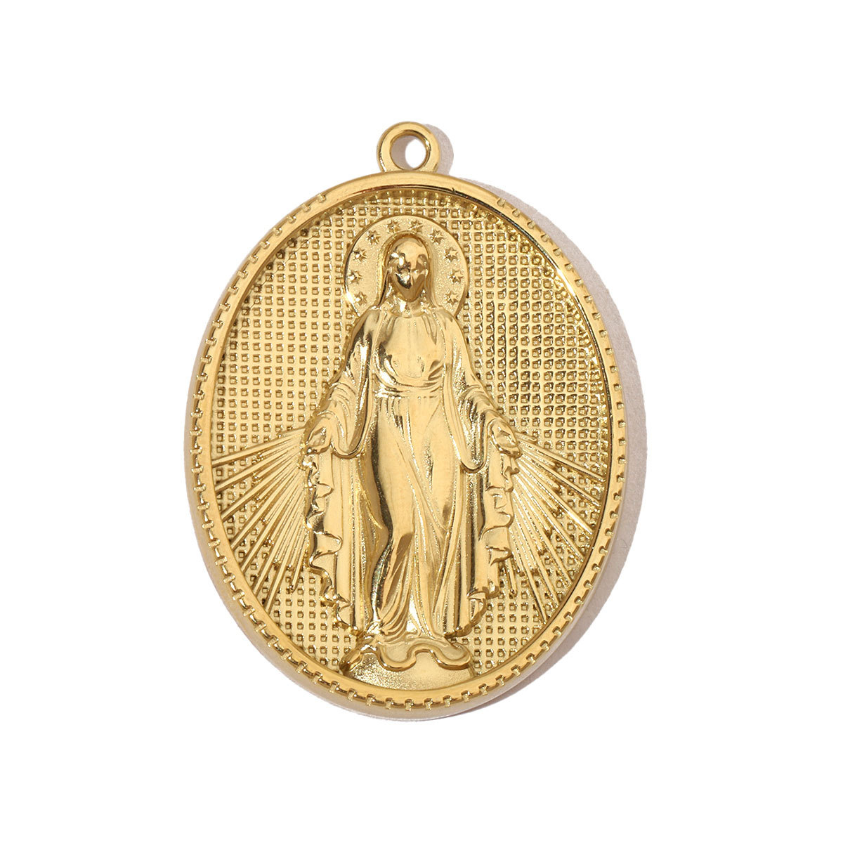 6pcs/pack Religious Jesus Stainless Steel Diy Charms Men God Cross Earring Necklace Making The Virgin Mary Jewelry Pendant