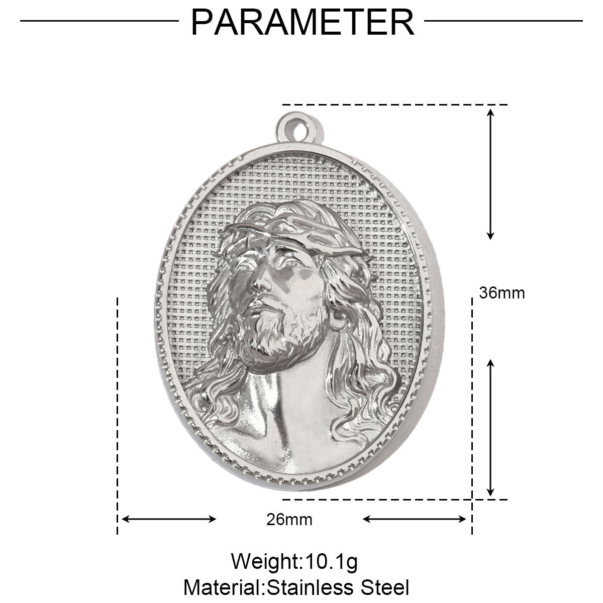 6pcs/pack Religious Jesus Stainless Steel Diy Charms Men God Cross Earring Necklace Making The Virgin Mary Jewelry Pendant