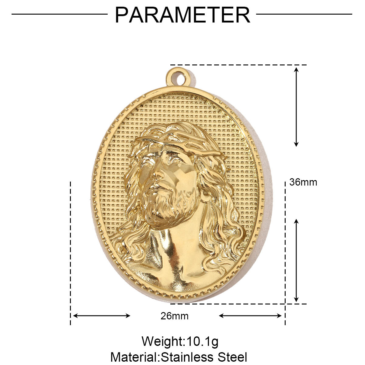 6pcs/pack Religious Jesus Stainless Steel Diy Charms Men God Cross Earring Necklace Making The Virgin Mary Jewelry Pendant
