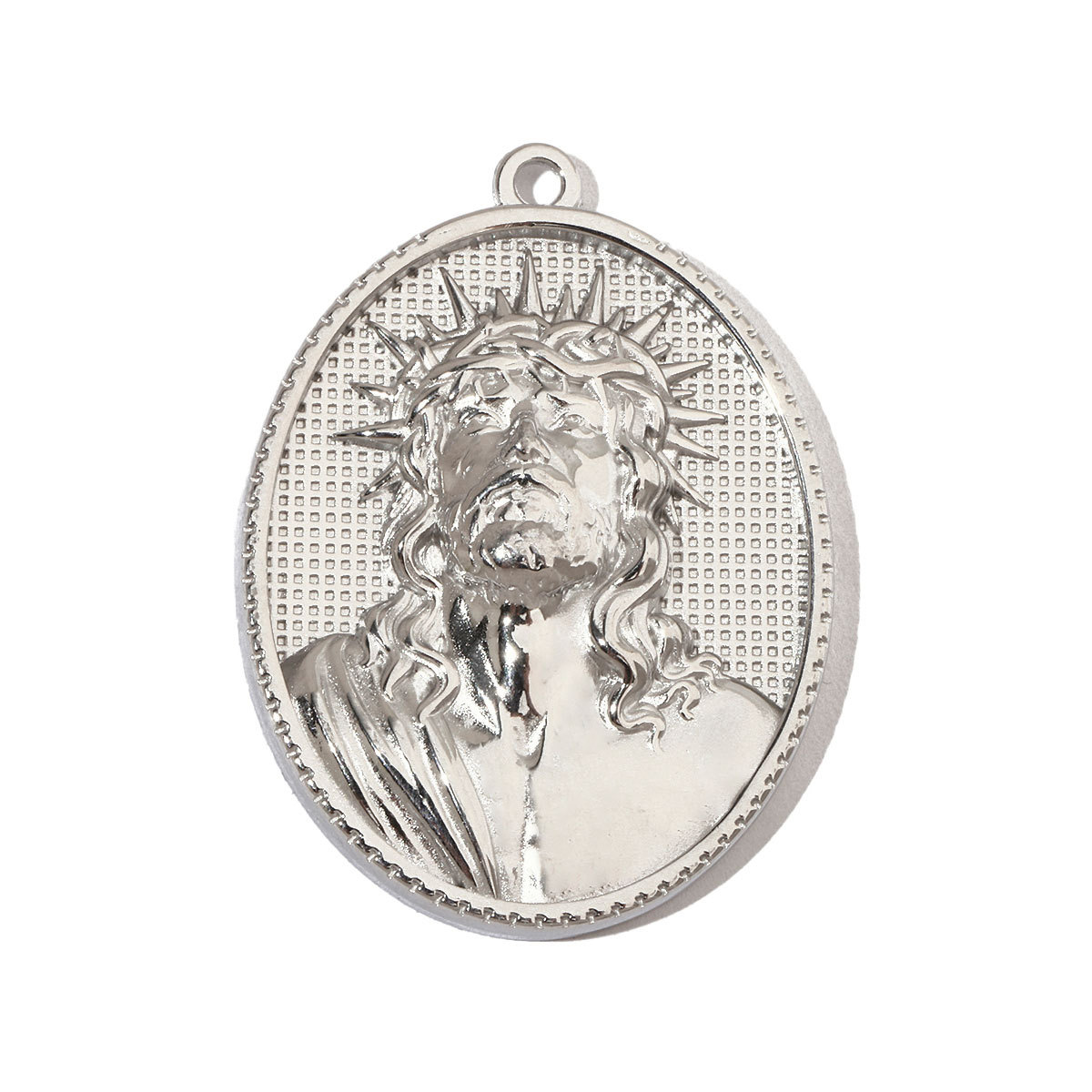 6pcs/pack Religious Jesus Stainless Steel Diy Charms Men God Cross Earring Necklace Making The Virgin Mary Jewelry Pendant