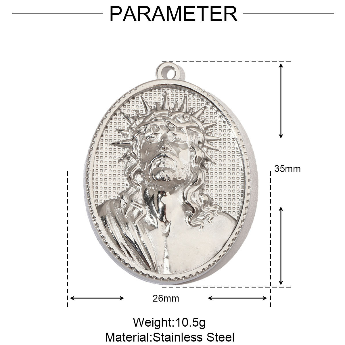 6pcs/pack Religious Jesus Stainless Steel Diy Charms Men God Cross Earring Necklace Making The Virgin Mary Jewelry Pendant