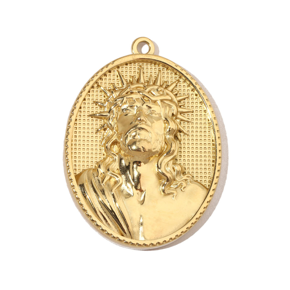 6pcs/pack Religious Jesus Stainless Steel Diy Charms Men God Cross Earring Necklace Making The Virgin Mary Jewelry Pendant