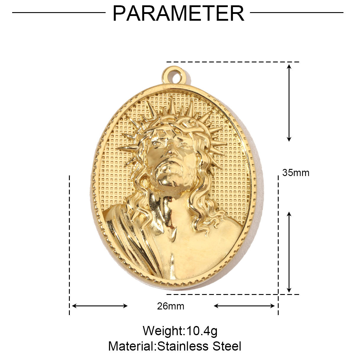 6pcs/pack Religious Jesus Stainless Steel Diy Charms Men God Cross Earring Necklace Making The Virgin Mary Jewelry Pendant