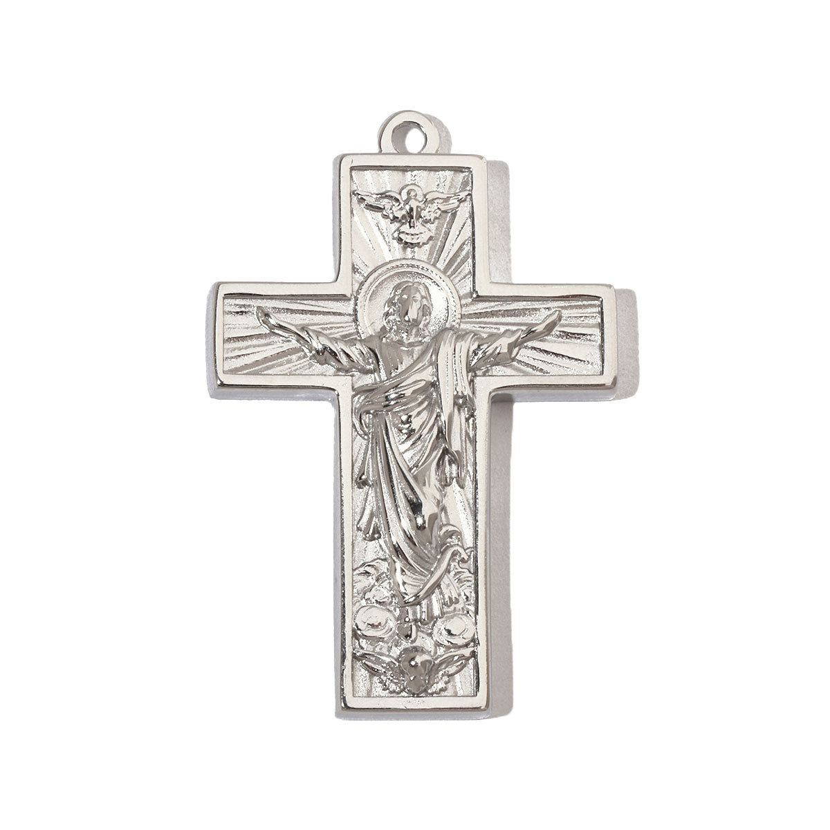 6pcs/pack Religious Jesus Stainless Steel Diy Charms Men God Cross Earring Necklace Making The Virgin Mary Jewelry Pendant