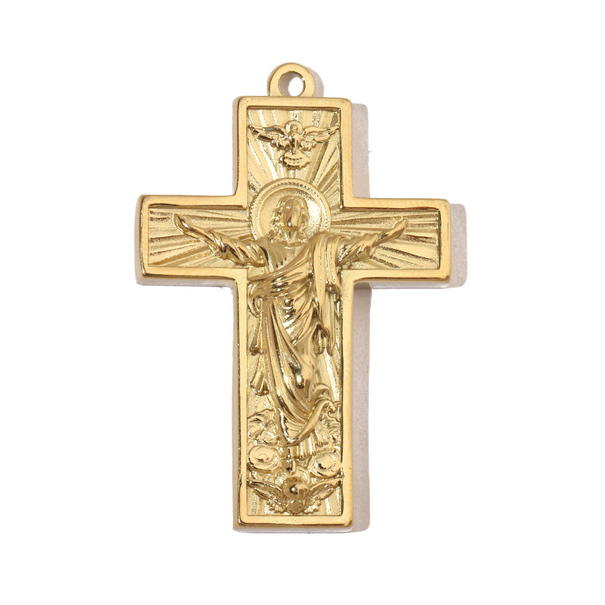 6pcs/pack Religious Jesus Stainless Steel Diy Charms Men God Cross Earring Necklace Making The Virgin Mary Jewelry Pendant