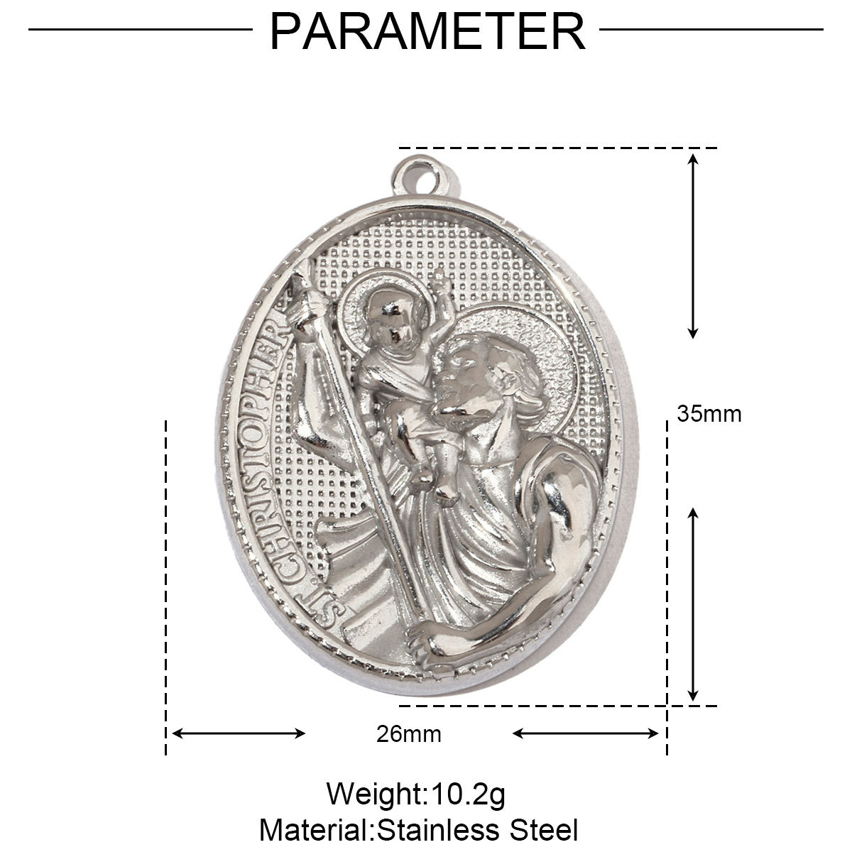 6pcs/pack Religious Jesus Stainless Steel Diy Charms Men God Cross Earring Necklace Making The Virgin Mary Jewelry Pendant