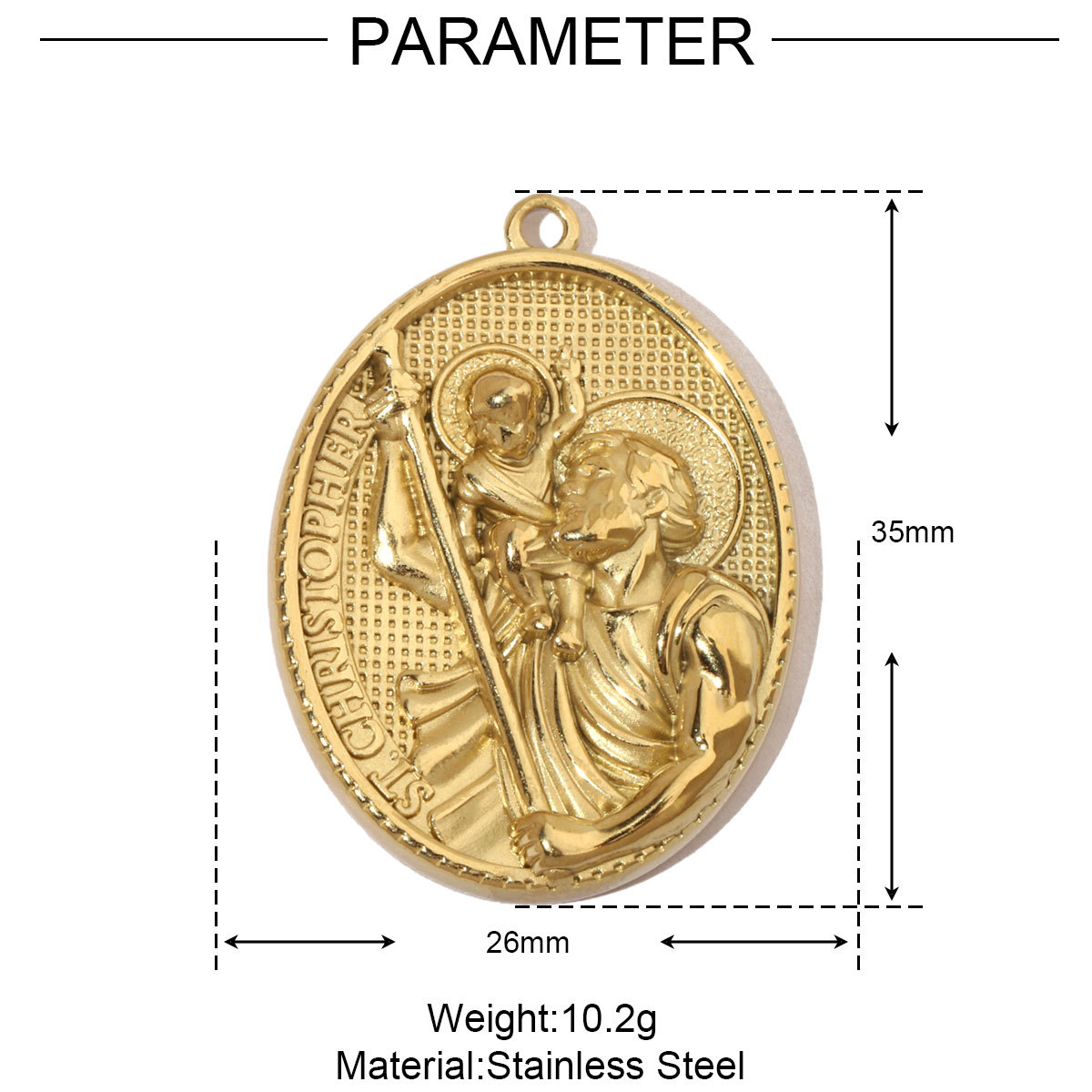 6pcs/pack Religious Jesus Stainless Steel Diy Charms Men God Cross Earring Necklace Making The Virgin Mary Jewelry Pendant