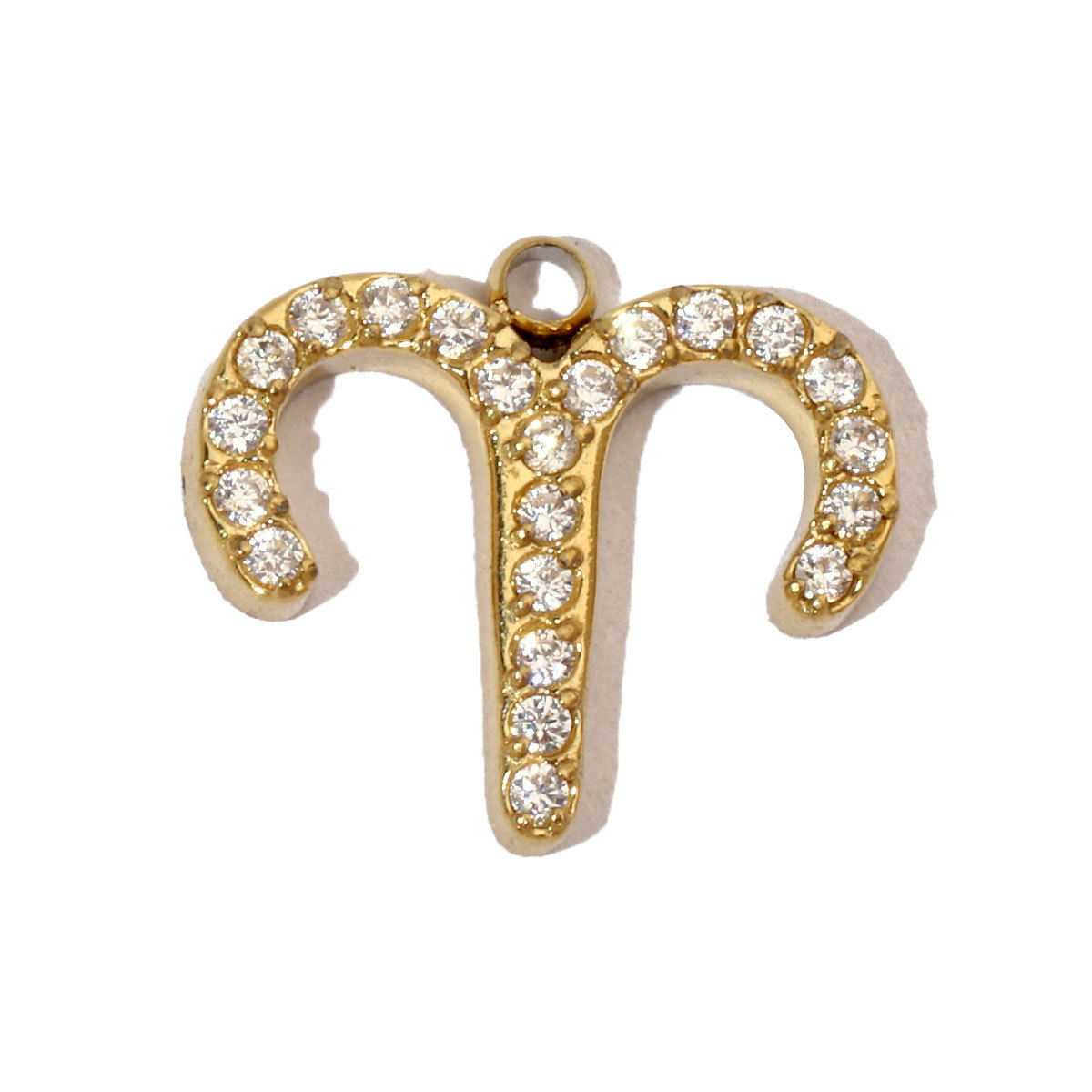 6pcs/pack Cubic Zircon Zodiac Sign Stainless Steel Diy Charms Women horoscope Earring Necklace Making  Jewelry Pendant