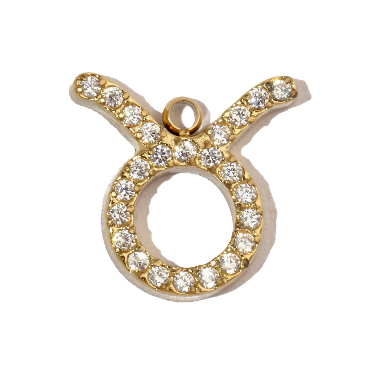 6pcs/pack Cubic Zircon Zodiac Sign Stainless Steel Diy Charms Women horoscope Earring Necklace Making  Jewelry Pendant