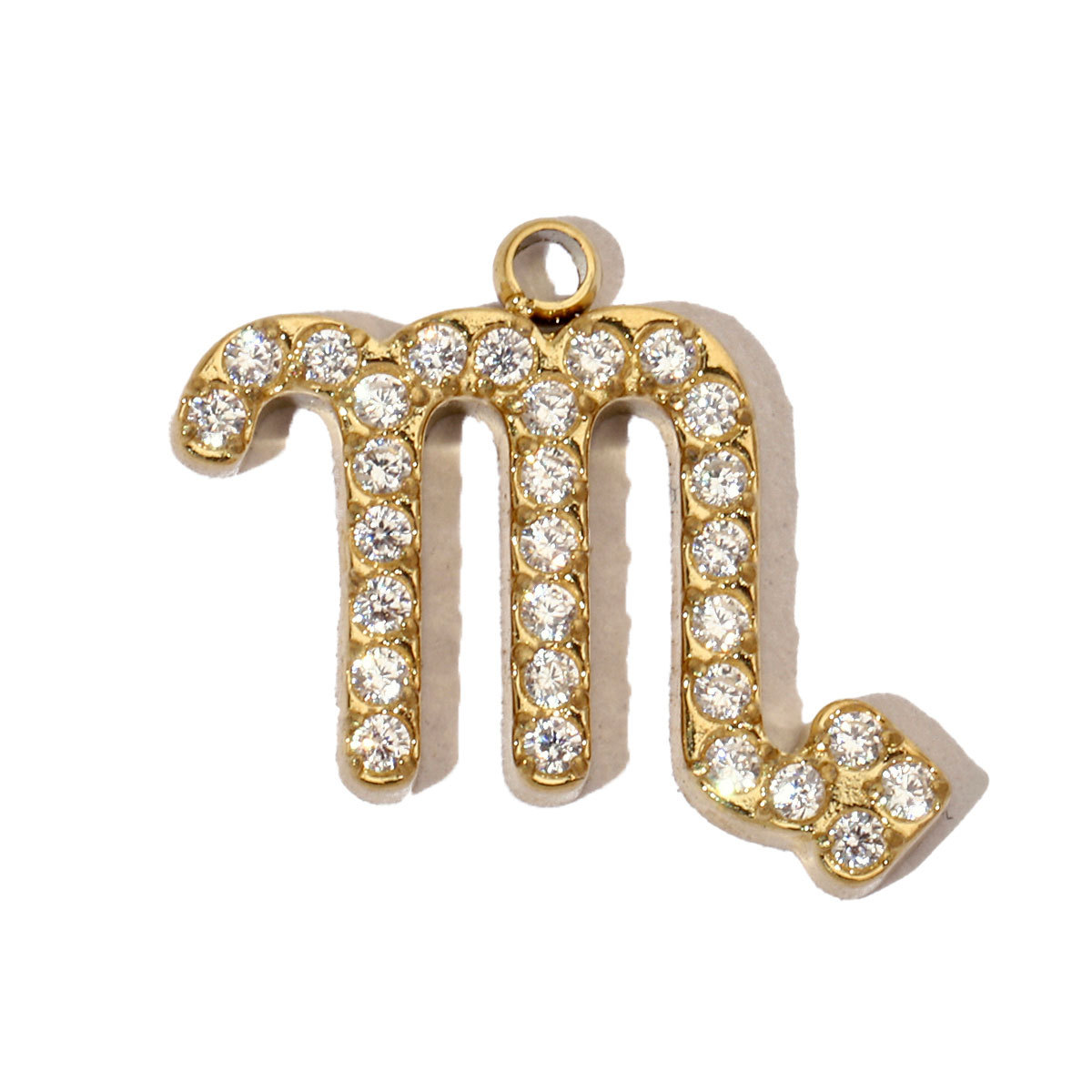 6pcs/pack Cubic Zircon Zodiac Sign Stainless Steel Diy Charms Women horoscope Earring Necklace Making  Jewelry Pendant