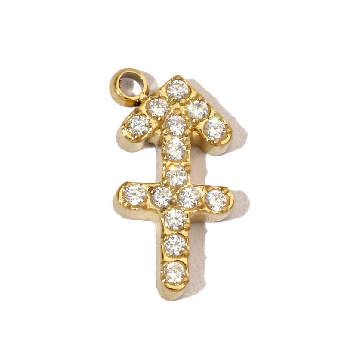 6pcs/pack Cubic Zircon Zodiac Sign Stainless Steel Diy Charms Women horoscope Earring Necklace Making  Jewelry Pendant
