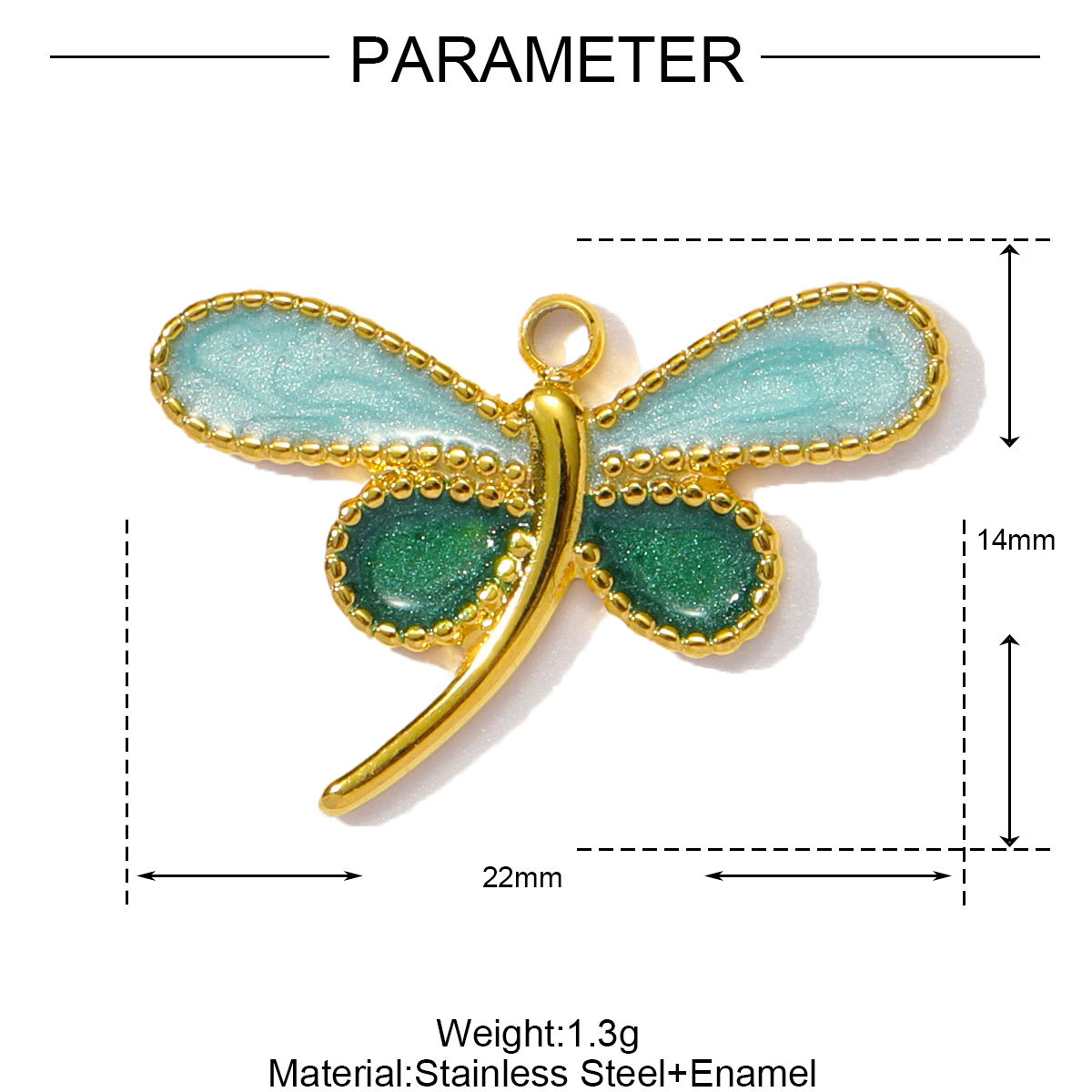 6pcs/pack Wholesale Stainless Steel Enamel Dragonfly Shell Diy Charms Woman Turtle Crab Necklace Pendants Pearl Conch Jewelry