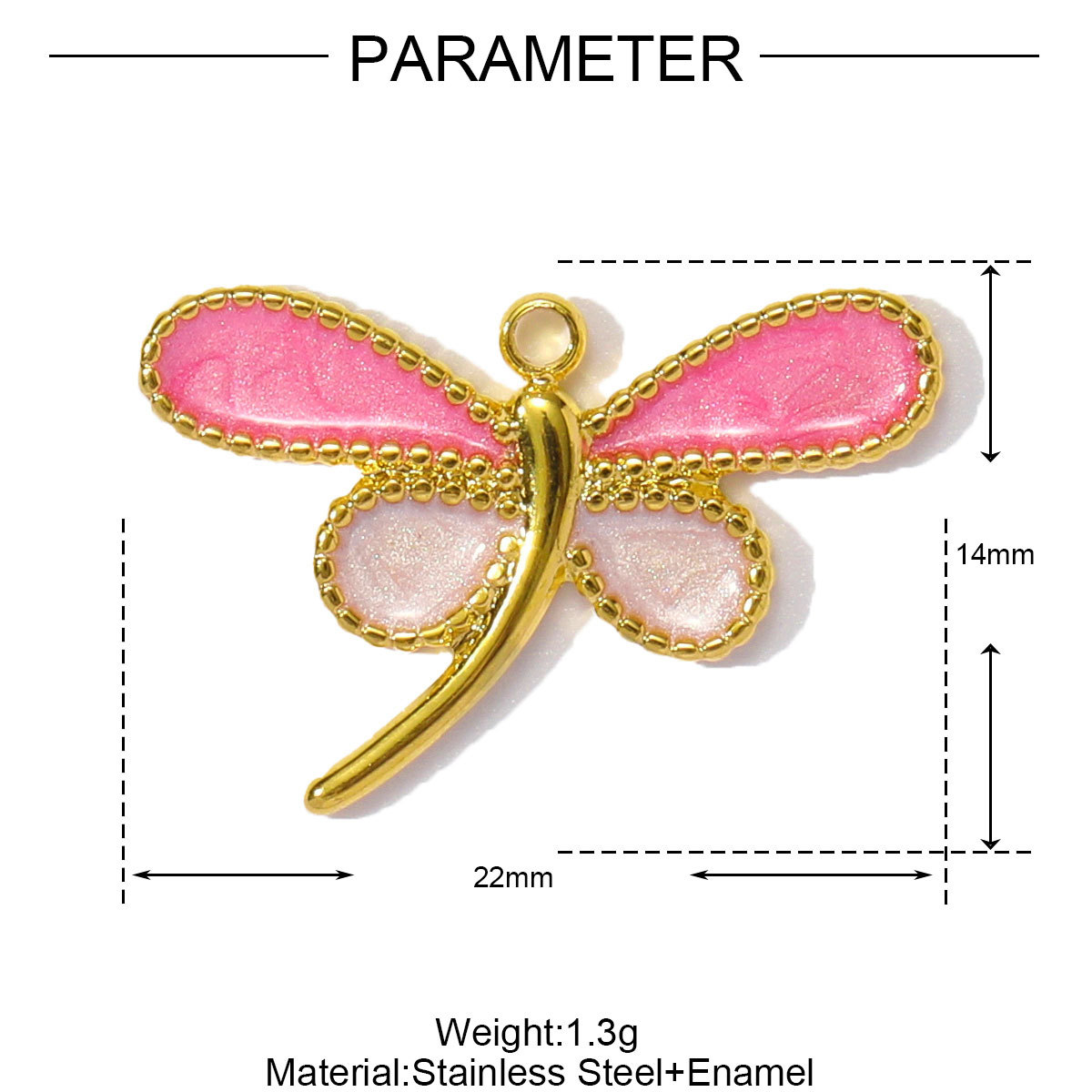 6pcs/pack Wholesale Stainless Steel Enamel Dragonfly Shell Diy Charms Woman Turtle Crab Necklace Pendants Pearl Conch Jewelry