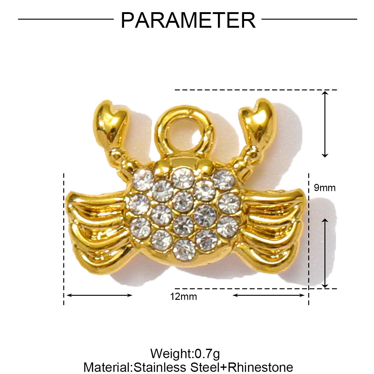 6pcs/pack Wholesale Stainless Steel Enamel Dragonfly Shell Diy Charms Woman Turtle Crab Necklace Pendants Pearl Conch Jewelry