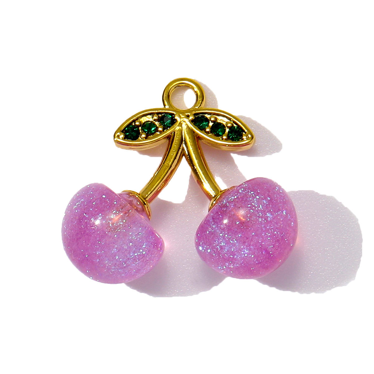 6pcs/pack Wholesale Stainless Steel Enamel Knot Bow Rainbow Diy Charms Woman Cherry Strawberry Necklace Pendants Heart Jewelry