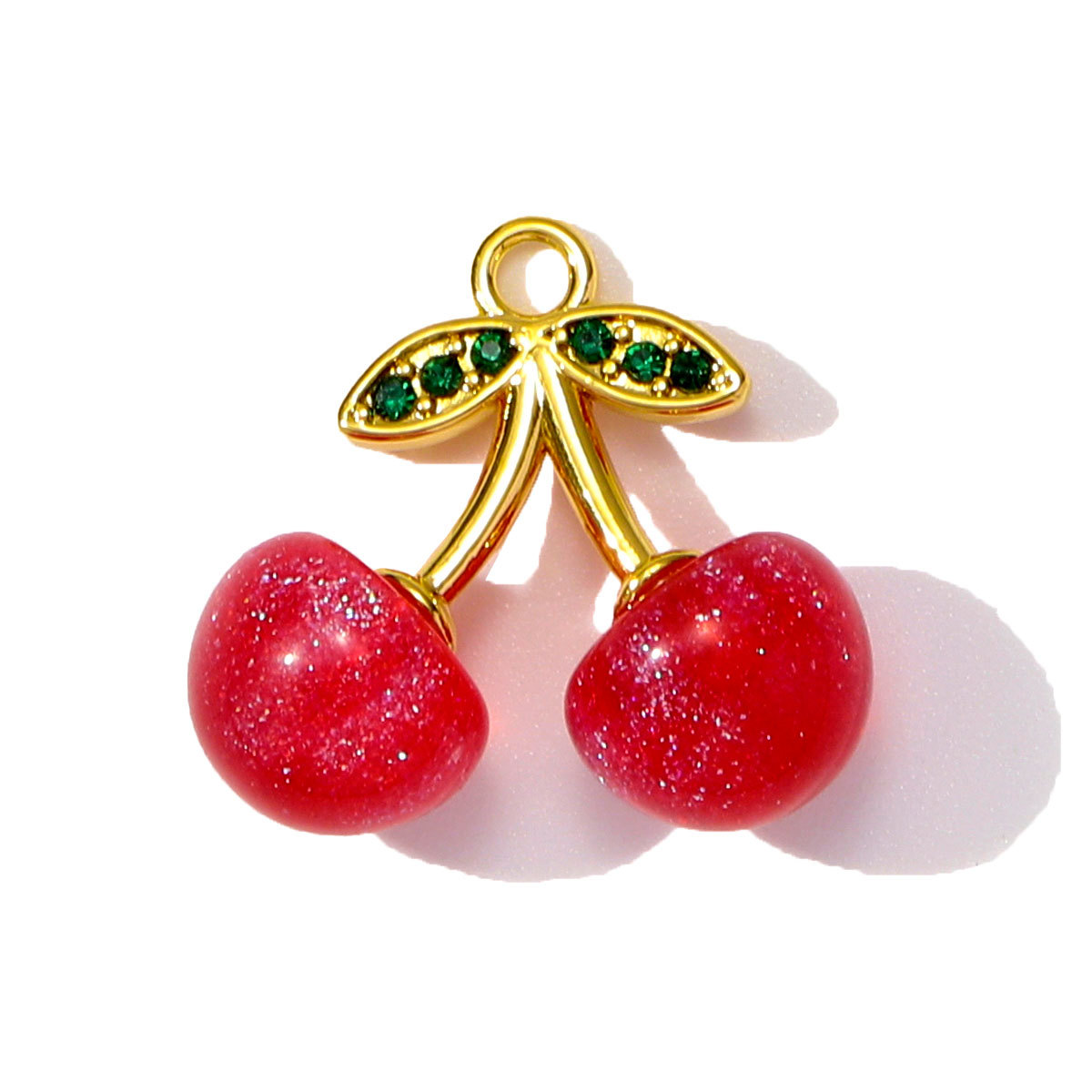 6pcs/pack Wholesale Stainless Steel Enamel Knot Bow Rainbow Diy Charms Woman Cherry Strawberry Necklace Pendants Heart Jewelry