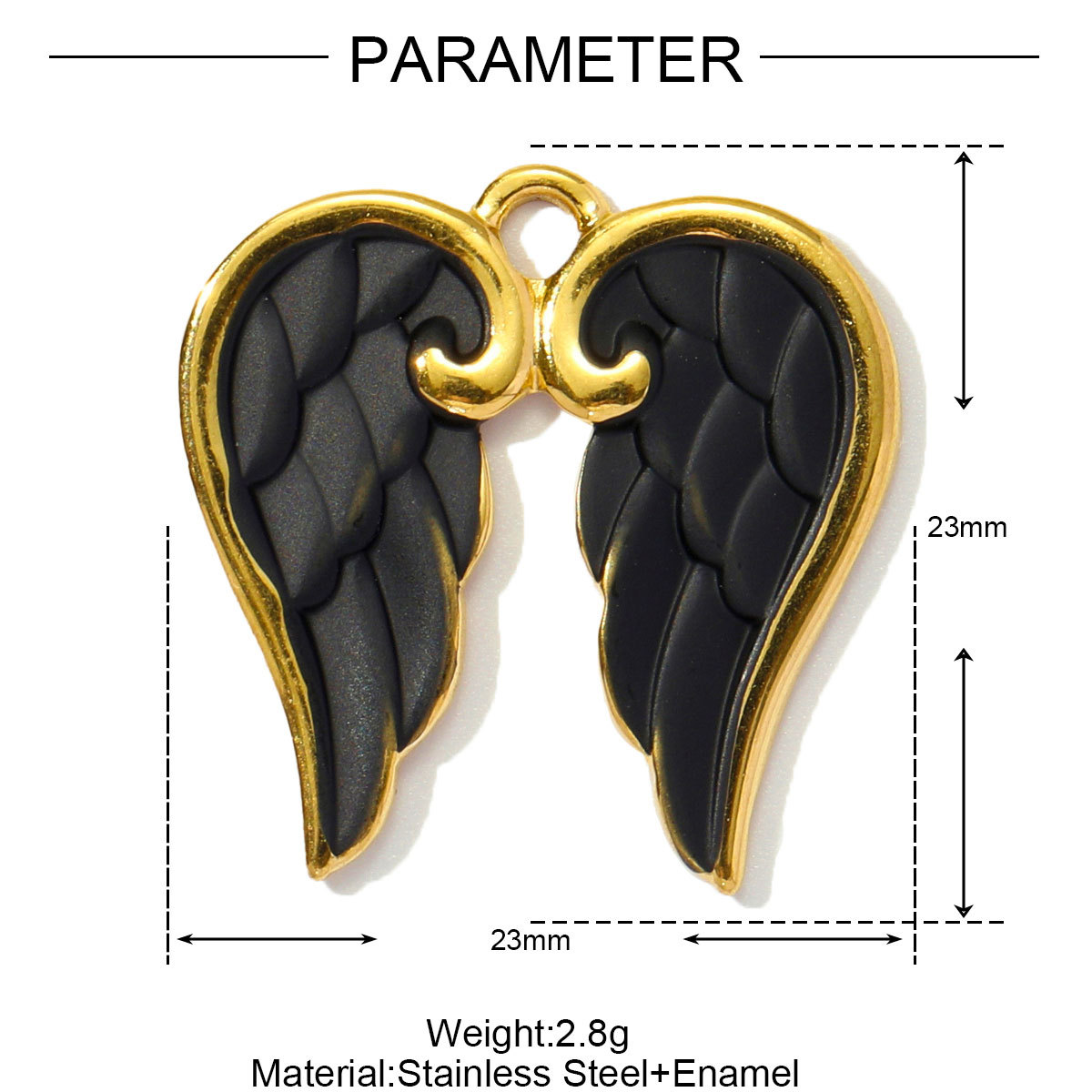 6pcs/pack Stainless Steel Enamel Swallow Pearl Heart Wings Pendant Mushroom Dolphin Goldfish DIY Charms Women Jewelry