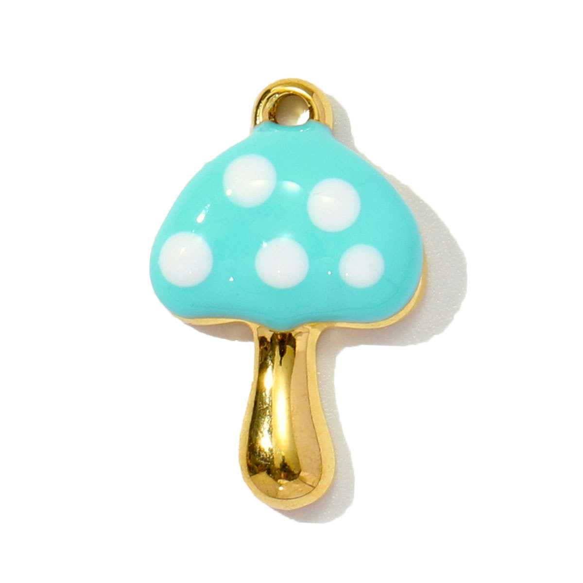 6pcs/pack Stainless Steel Enamel Swallow Pearl Heart Wings Pendant Mushroom Dolphin Goldfish DIY Charms Women Jewelry
