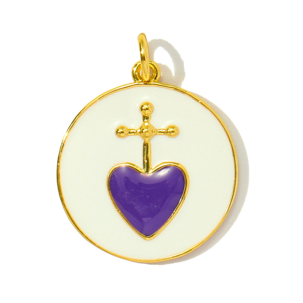 6pcs/pack Trendy Copper Zirocn Enamel Heart Pendants Evil Eye Butterfly DIY Charms Women Necklace Making Jewelry