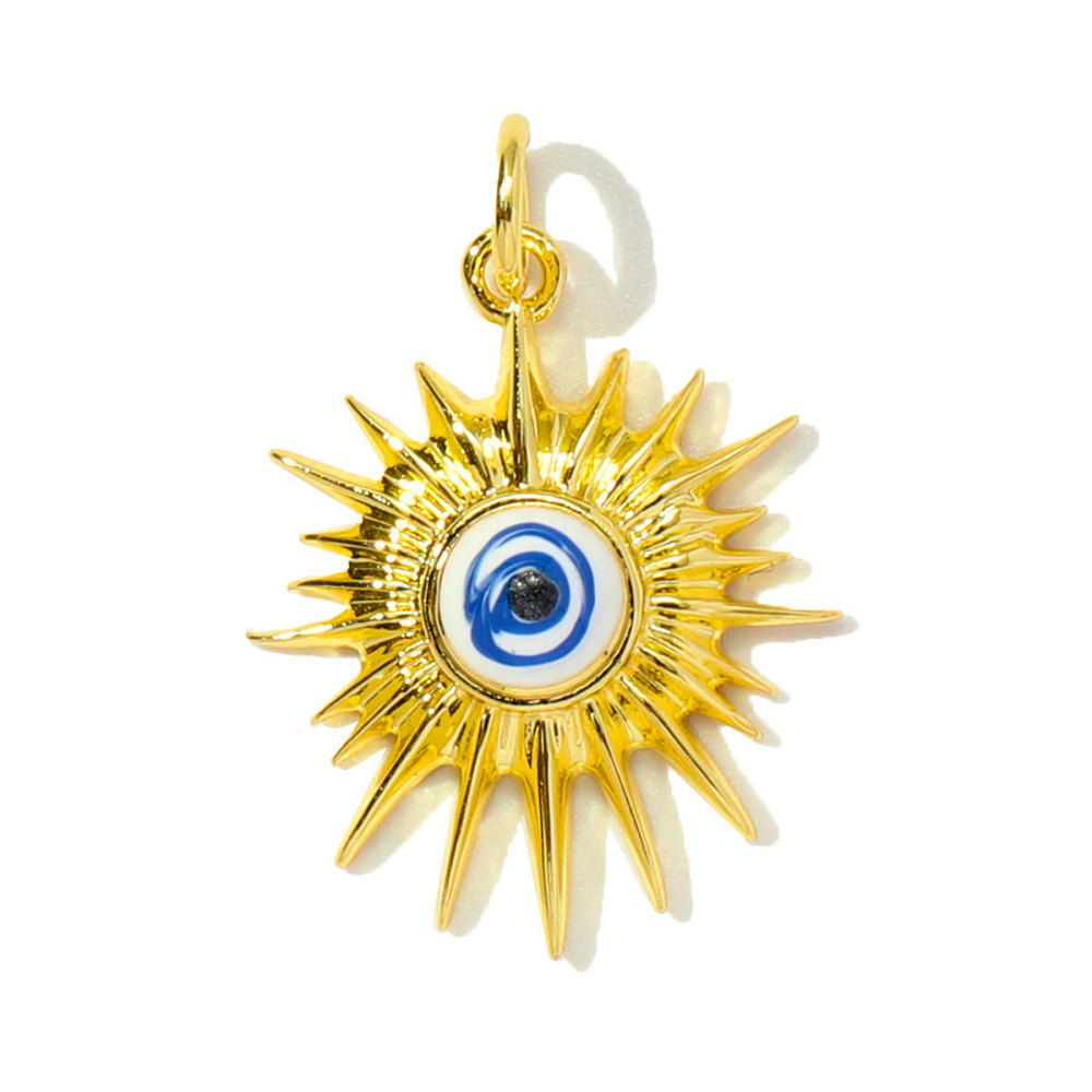 6pcs/pack Trendy Copper Zirocn Enamel Heart Pendants Evil Eye Butterfly DIY Charms Women Necklace Making Jewelry