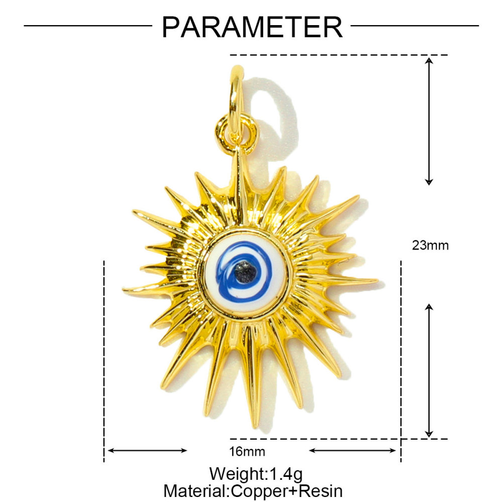 6pcs/pack Trendy Copper Zirocn Enamel Heart Pendants Evil Eye Butterfly DIY Charms Women Necklace Making Jewelry