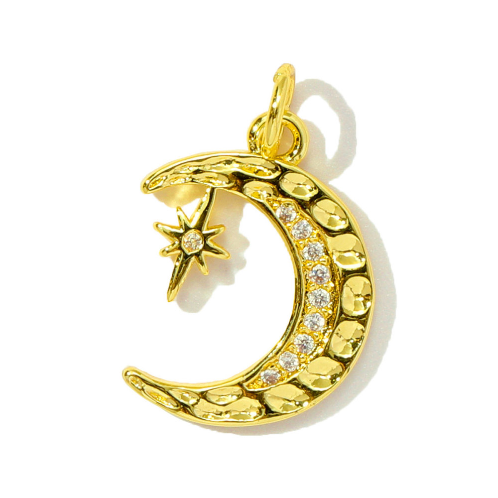 6pcs/pack Copper Enamel Cat Planet Grape Rainbow DIY Charms Zircon Mushroom Star Moon Pendants Women Necklace Making Jewelry