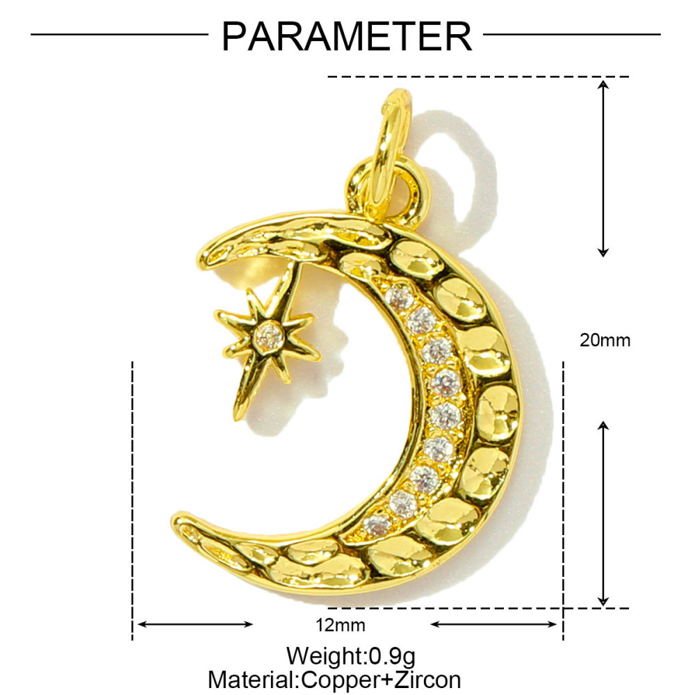 6pcs/pack Copper Enamel Cat Planet Grape Rainbow DIY Charms Zircon Mushroom Star Moon Pendants Women Necklace Making Jewelry